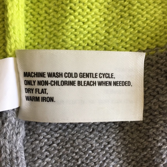 GAP Citron Colorblock Stripe Cotton Cashmere Blend Sweater, size Medium Tall ❤️ - Picture 9 of 13